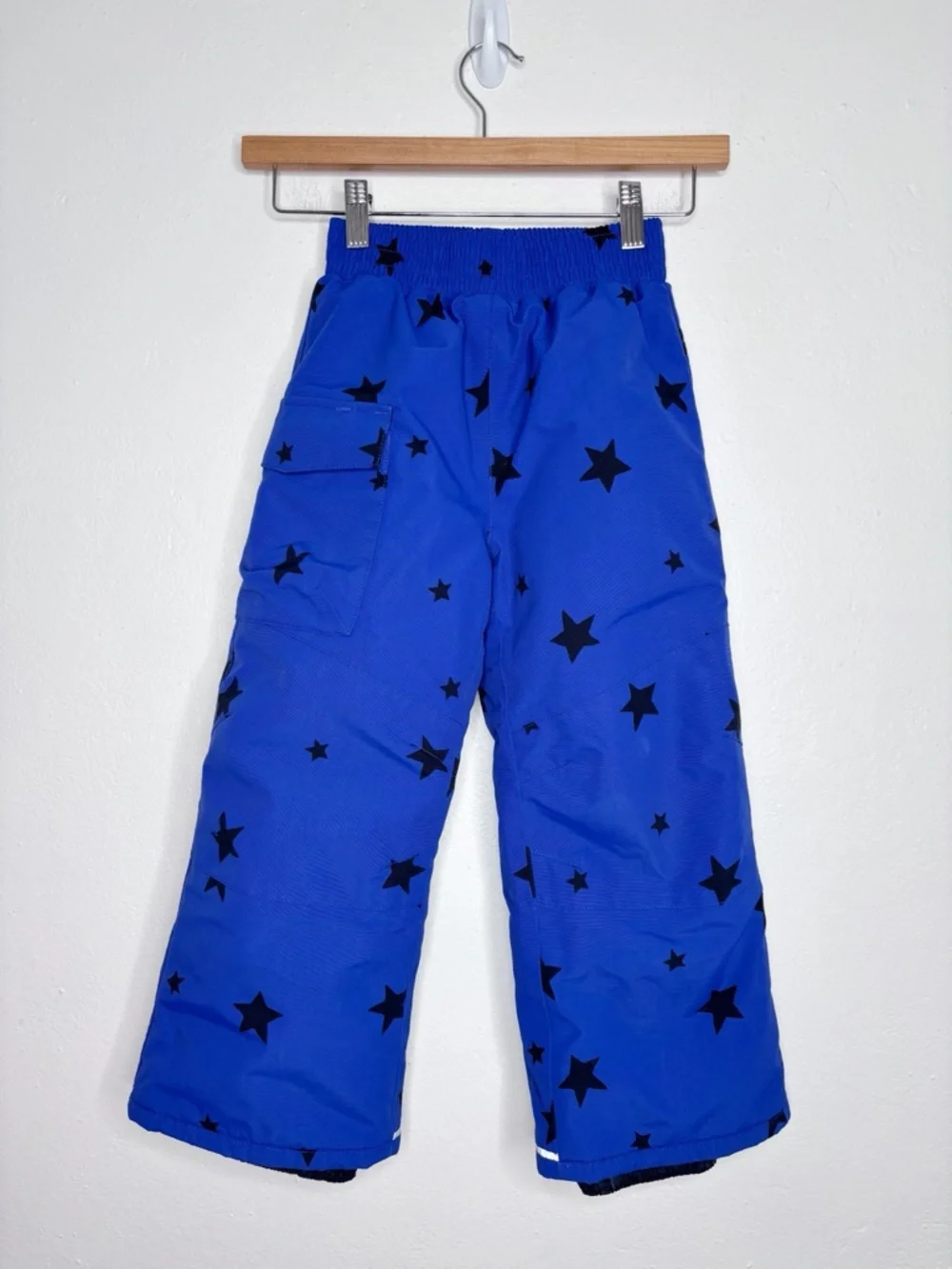 Hanna Andersson Blue Black Star Print Insulated Snow Pants Size 5T EUC